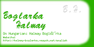 boglarka halmay business card